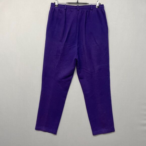 St. John Sport Marie Gray Pull On Pants Sweatpants Size Large Purple M275 -13 - Picture 14 of 16